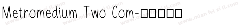Metromedium Two Com字体转换